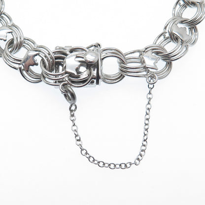 AMERICAN 925 Sterling Silver Antique Art Deco Bismark Link Bracelet 7"