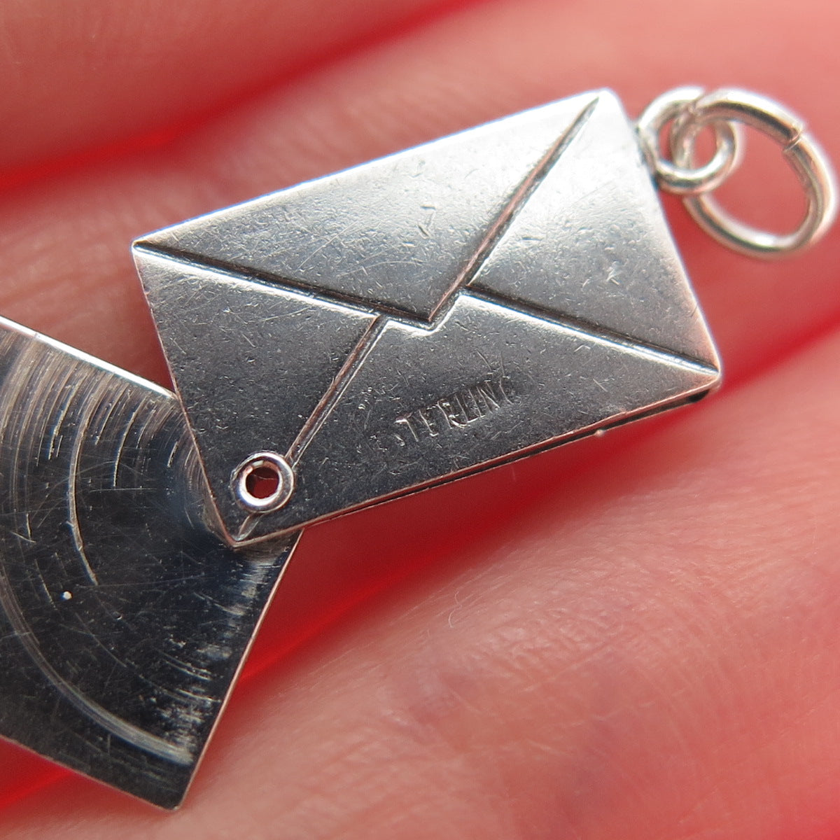 925 Sterling Silver Antique Report Card You're Tops Minimalist Slide Pendant