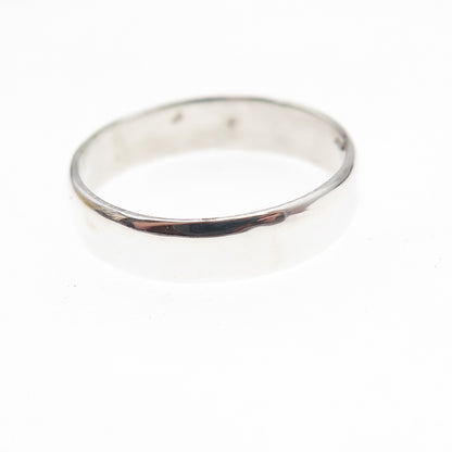 925 Sterling Silver Vintage Classic Wedding Band Ring Size 5.5