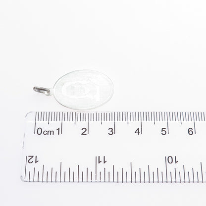 925 Sterling Silver Vintage Engraved Jesus Charm Pendant