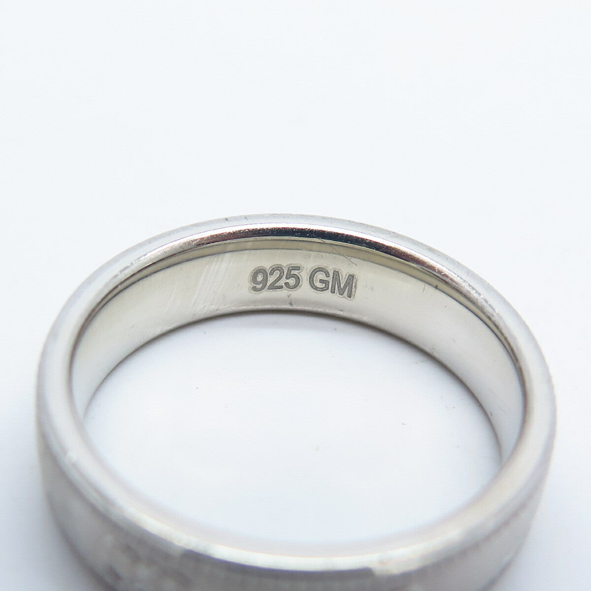 925 Sterling Silver Textured Band Ring Size 5.75