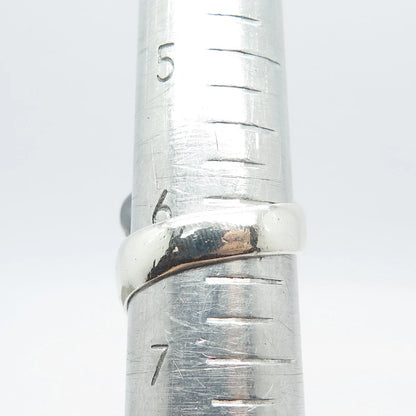 925 Sterling Silver Vintage Mexico Double Heart Ring Size 6.25