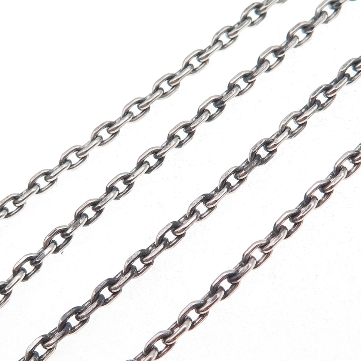 925 Sterling Silver Antique Art Deco Cable Chain Necklace 20"