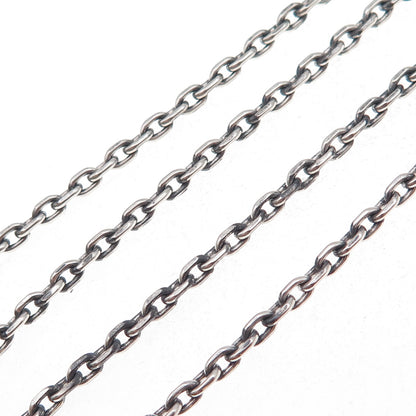 925 Sterling Silver Antique Art Deco Cable Chain Necklace 20"
