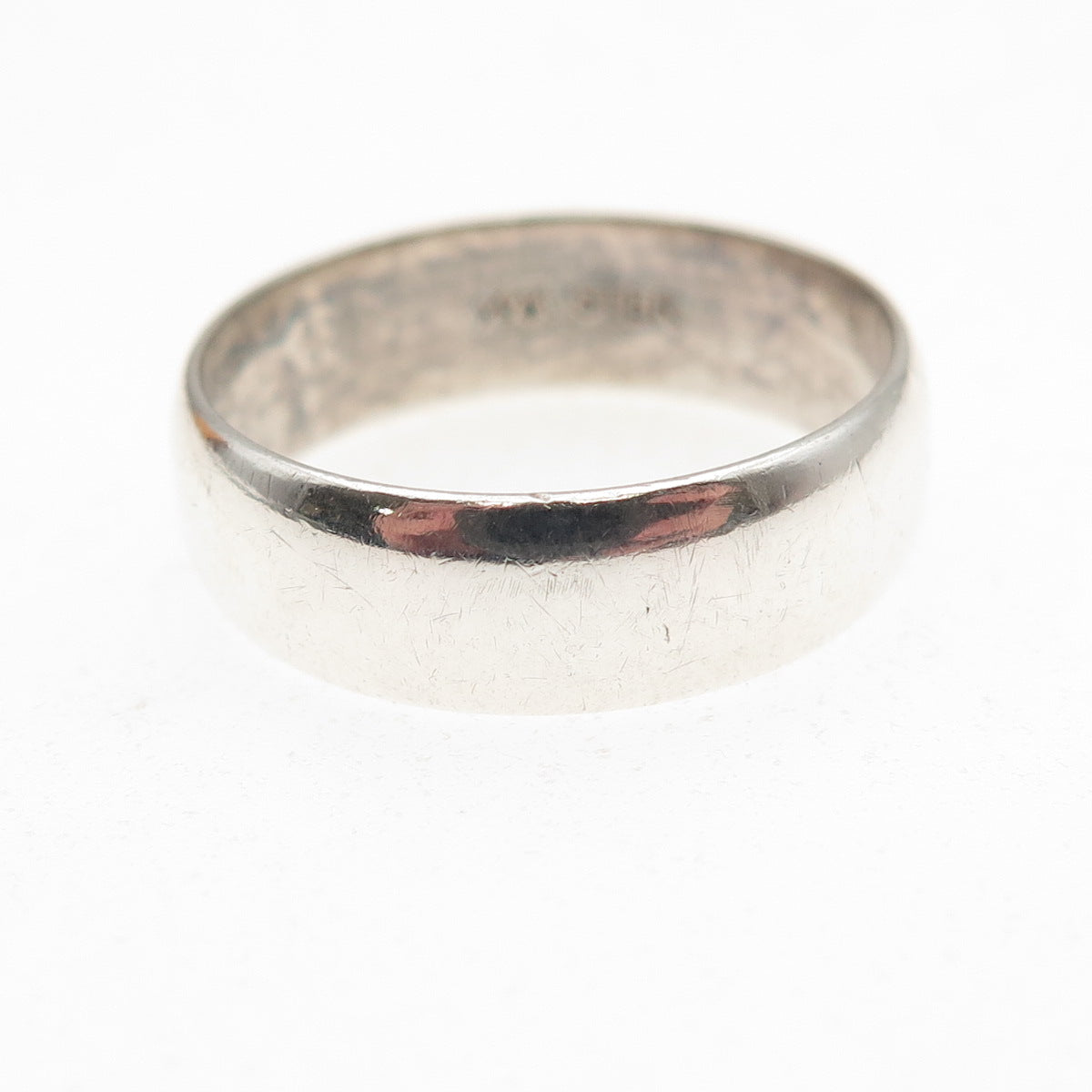 Wheeler Mfg 925 Sterling Silver Vintage Classic Wedding Band Ring Size 8