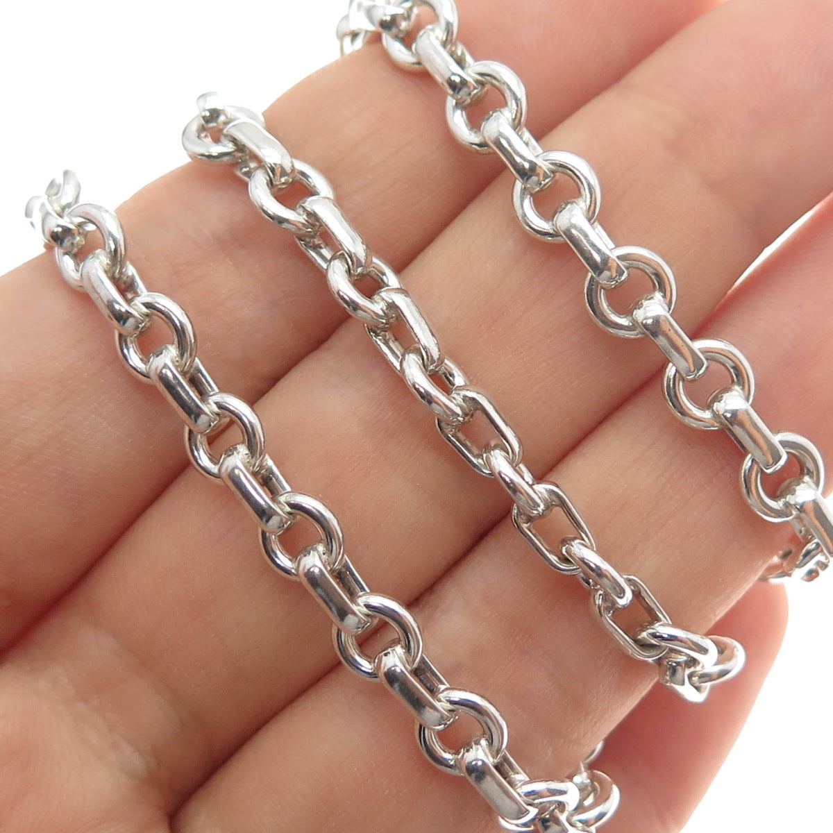 TIFFANY & CO. 925 Sterling Silver Vintage Italy Cable Chain Necklace 16"