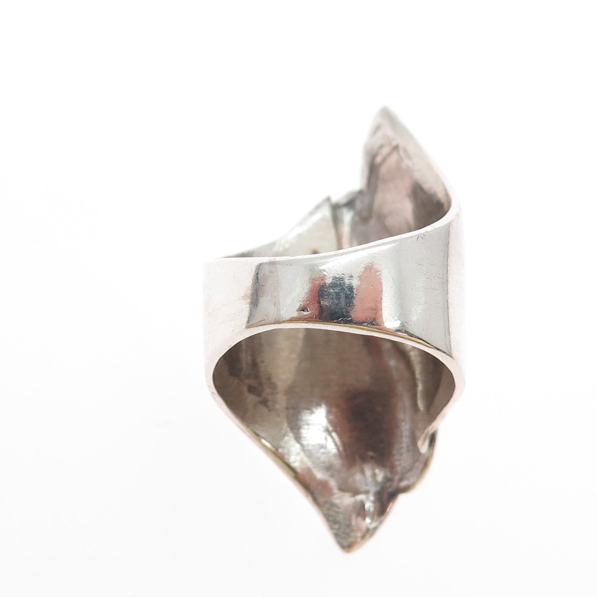 925 Sterling Silver Vintage Modernist Ring Size 6.75