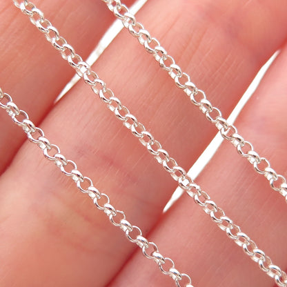 Han 925 Sterling Silver Rolo Chain Necklace 18"