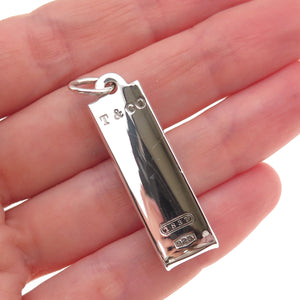 Tiffany & Co. 925 Sterling Silver Vintage 1837 Collection Bar Charm Pendant