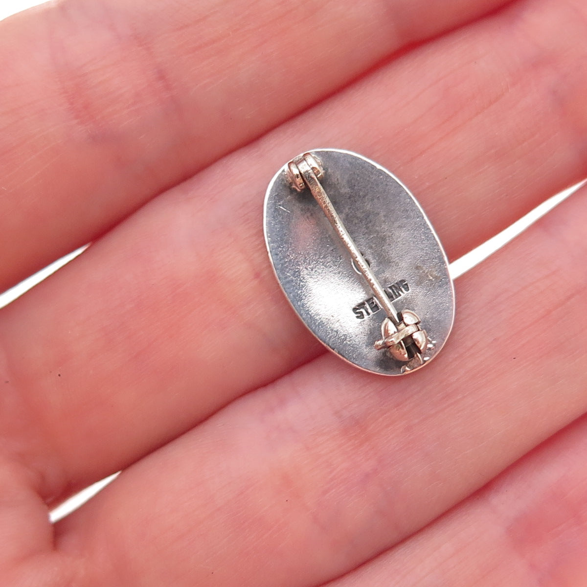 925 Sterling Silver Antique Art Deco Playground & Recreation Girls Athletics Pin