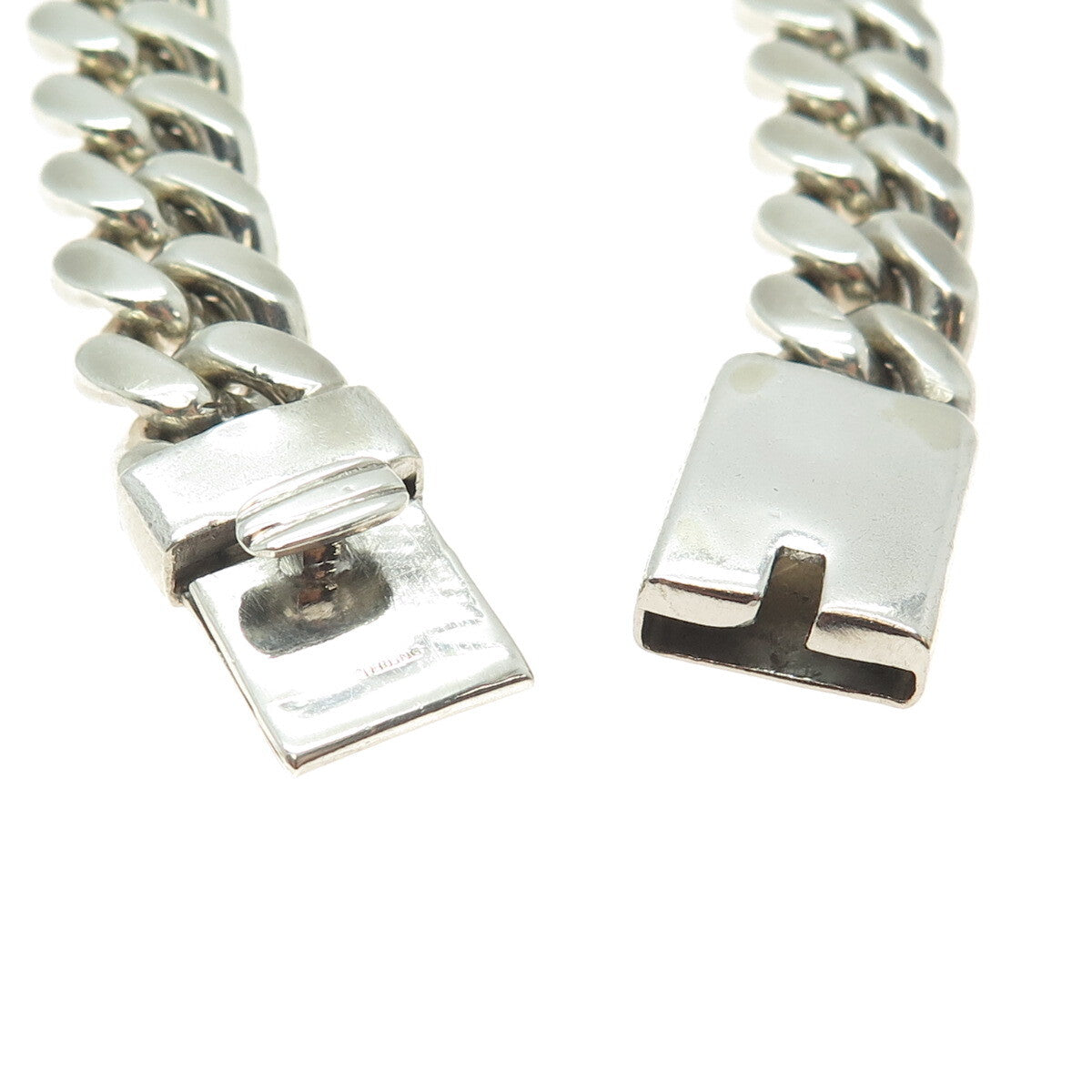 925 Sterling Silver Vintage Solid 69.7g Miami Cuban Link Bracelet 7"