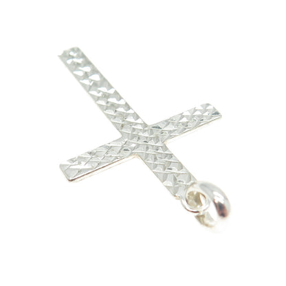 HAN 925 Sterling Silver Engraved Cross Pendant