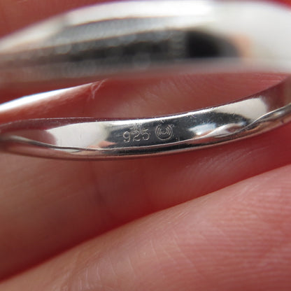 925 Sterling Silver Round-Cut C Z Engagement Ring Size 7.25