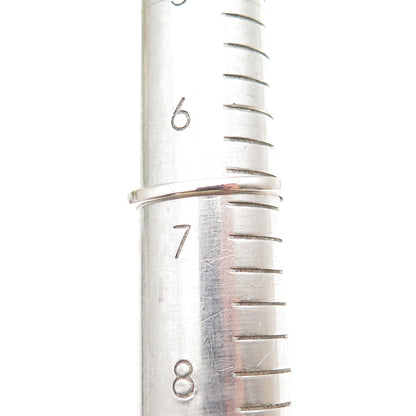 925 Sterling Silver Vintage Cushion-Cut Blue Round-Cut White C Z Ring Size 6.75