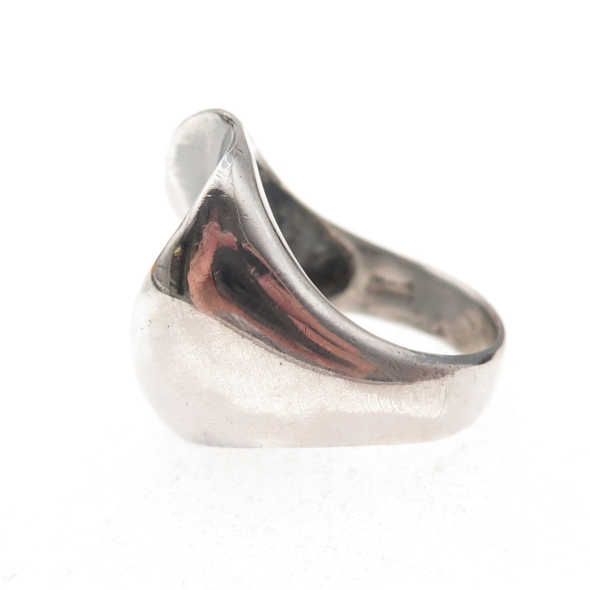 Industria Peruana 925 Sterling Silver Vintage Modernist Oxidized Ring Size 7.25