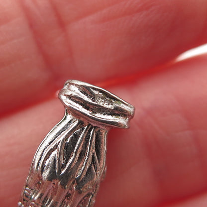 925 Sterling Silver Vintage Prayer Hands Religious Mini Charm Pendant