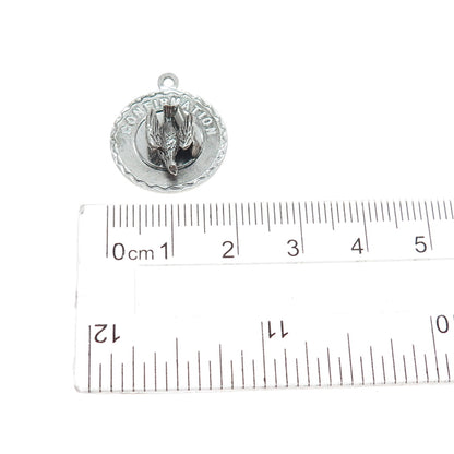 925 Sterling Silver Vintage Confirmation Religious Mini Charm Pendant