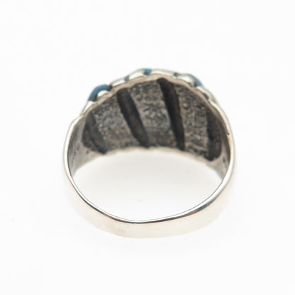 TED OTT 925 Sterling Silver Vintage Real Opal Modernist Ring Size 9