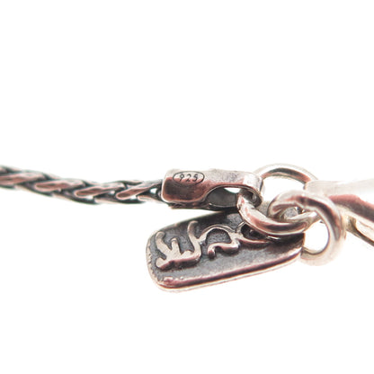 Didae 925 Sterling Silver Vintage Israel Spiga Chain Necklace 18-20"