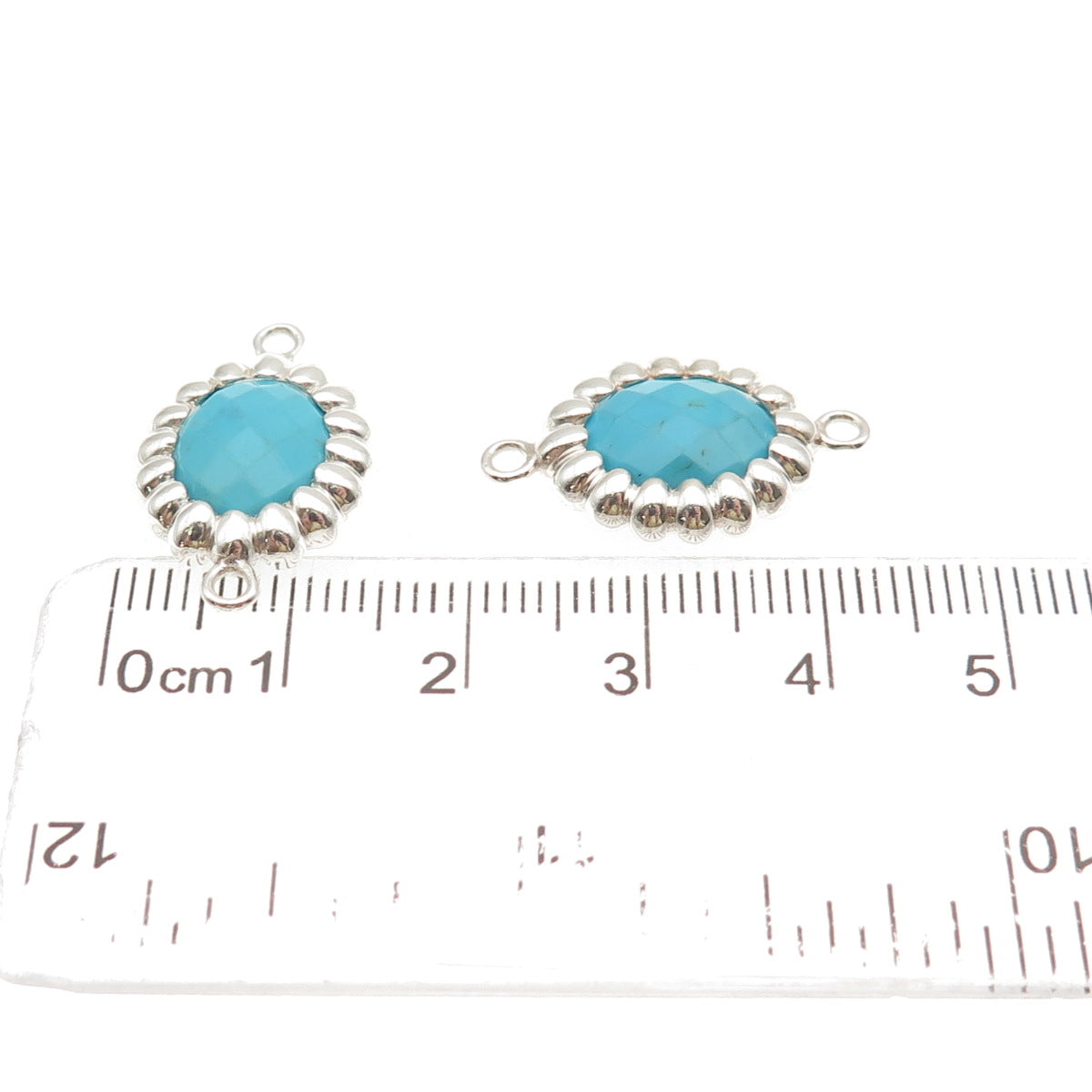 925 Sterling Real Sleeping Beauty Turquoise SET of 5 Bracelet / Necklace Parts