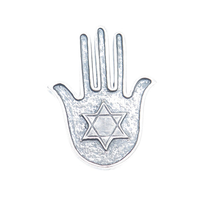 925 Sterling Silver Vintage Star of David Hamsa Oxidized Amulet