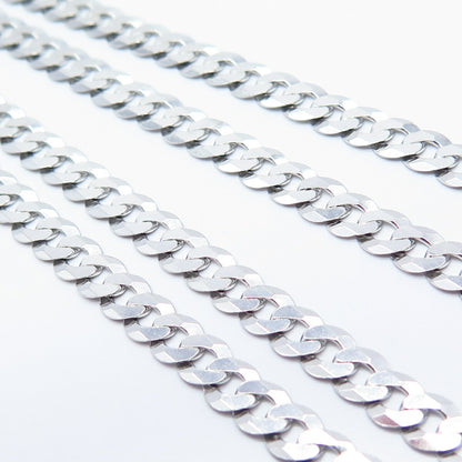 925 Sterling Silver Italy Cuban Chain Necklace 25"