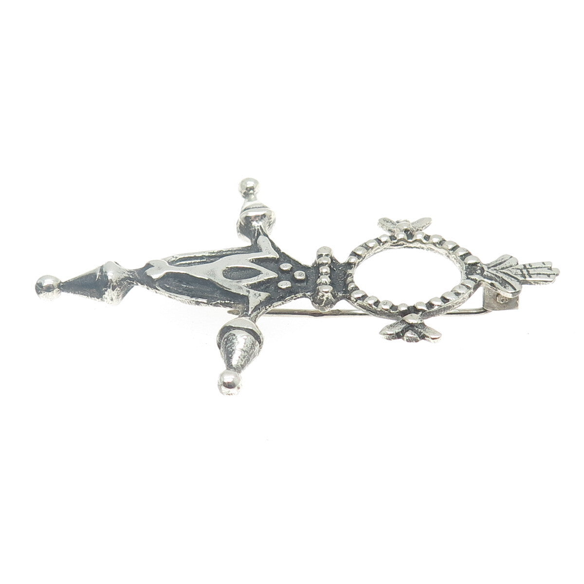 925 Sterling Silver Vintage African Inaranganak Croix Touareg Pin Brooch