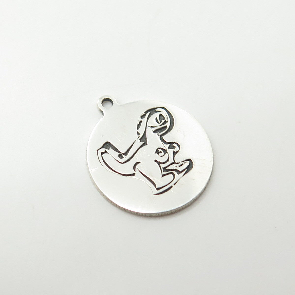 925 Sterling Silver USA Two In Town Dinosaur Charm Pendant