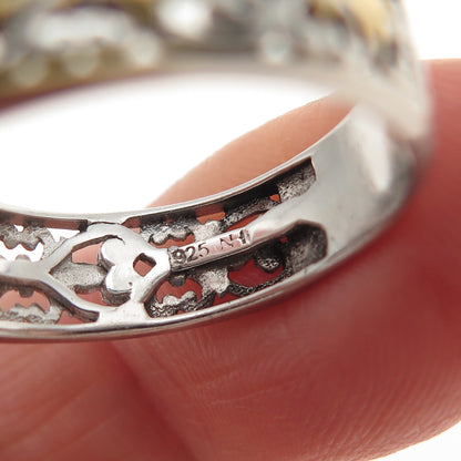 MICHAEL VALITUTTI Gems En Vogue 925 Sterling Rose Quartz Amethyst Ring Size 8.25