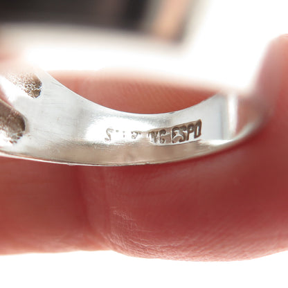 ESPO JOSEPH ESPOSITO 925 Sterling Silver Vintage Modernist Ring Size 7.25
