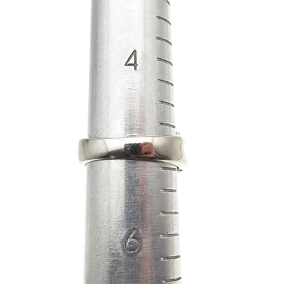 925 Sterling Silver Vintage Modernist Ribbed Oxidized Ring Size 5.25