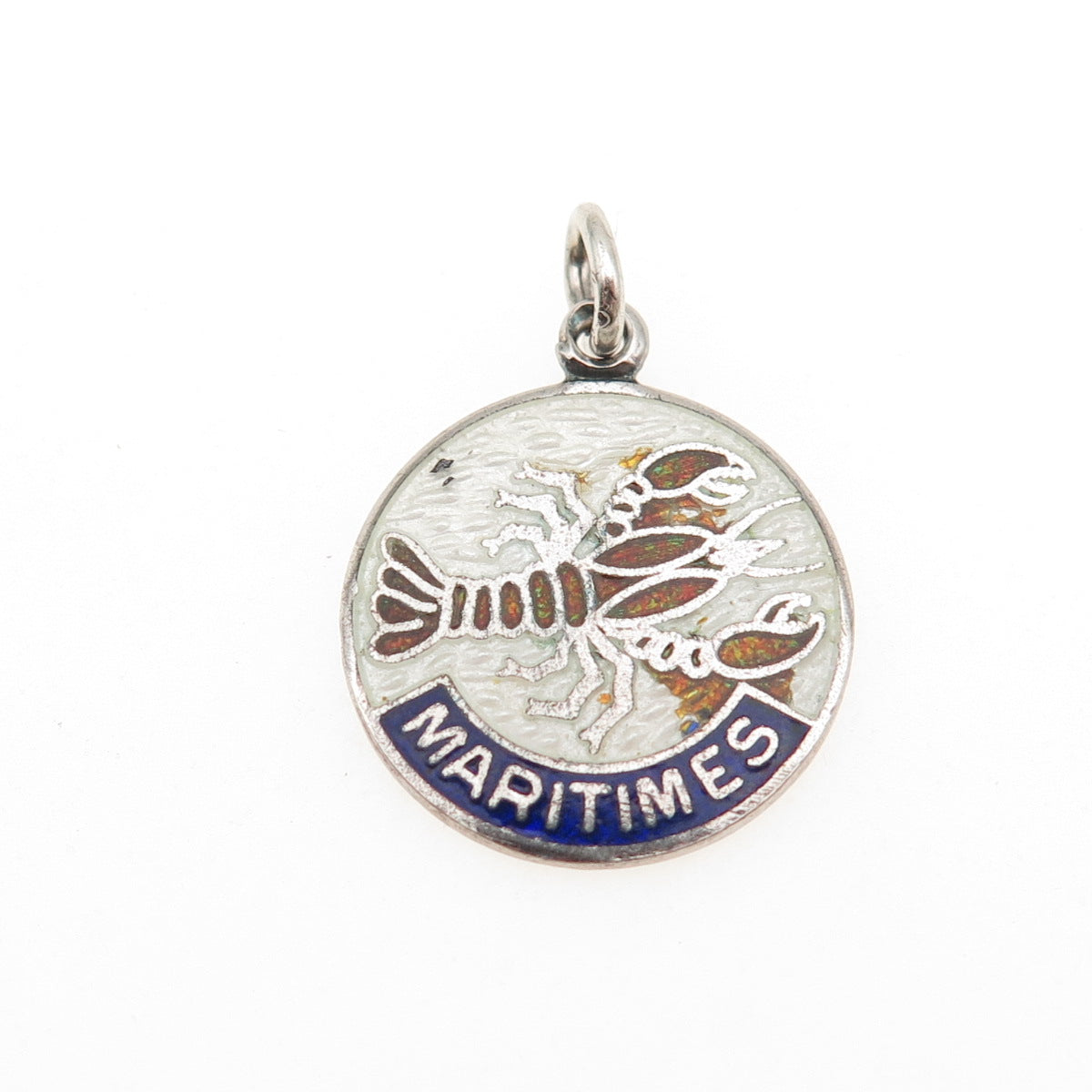Breadner & Co. 925 Sterling Silver Vintage Enamel Maritimes Mini Charm Pendant