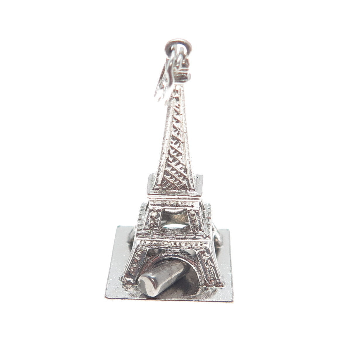 WELLS 925 Sterling Silver Vintage 1965 Eiffel Tower 3D Pendant