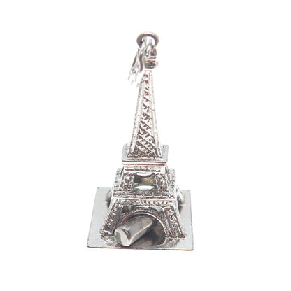 WELLS 925 Sterling Silver Vintage 1965 Eiffel Tower 3D Pendant