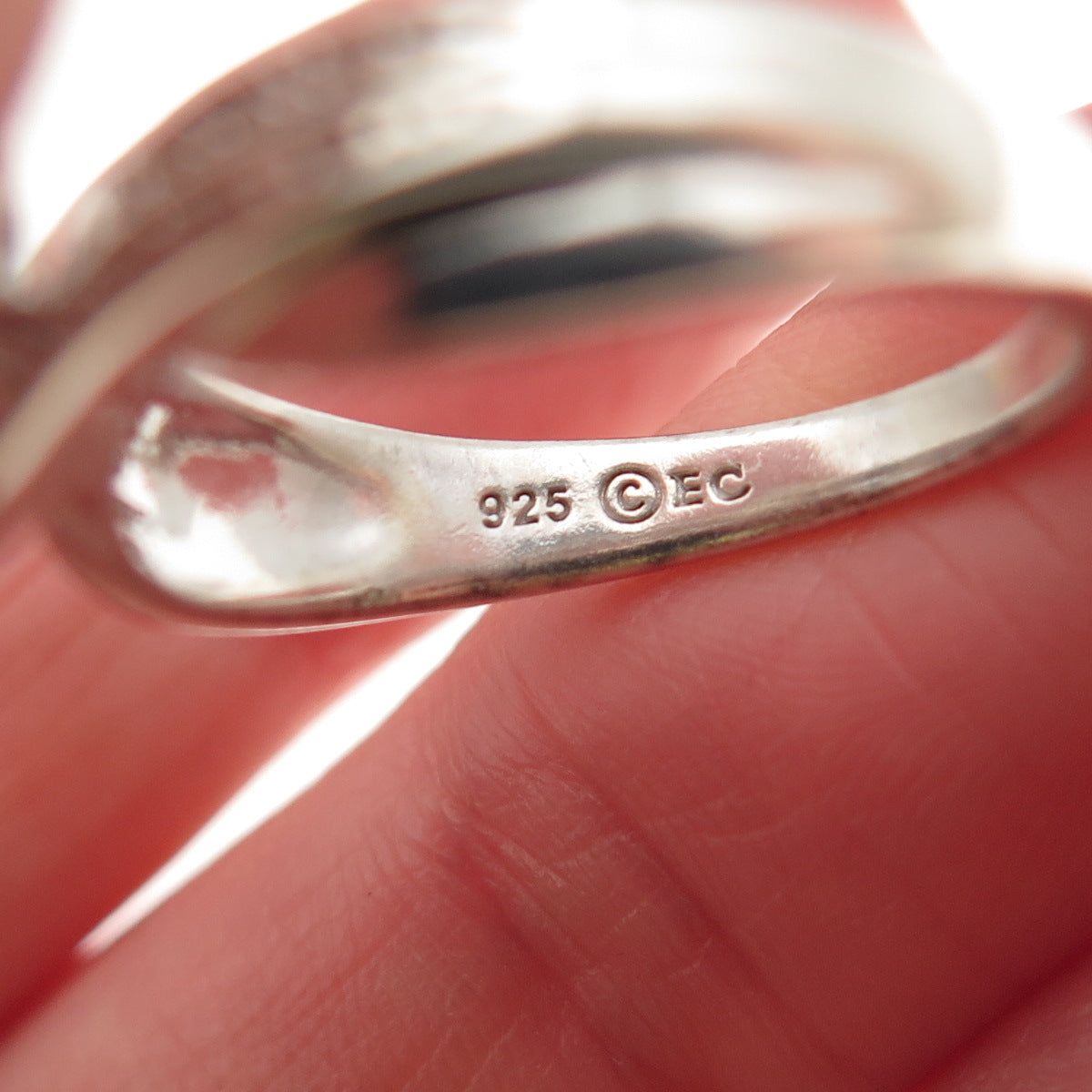 925 Sterling Silver Real Round-Cut Diamond Engagement Ring Size 7