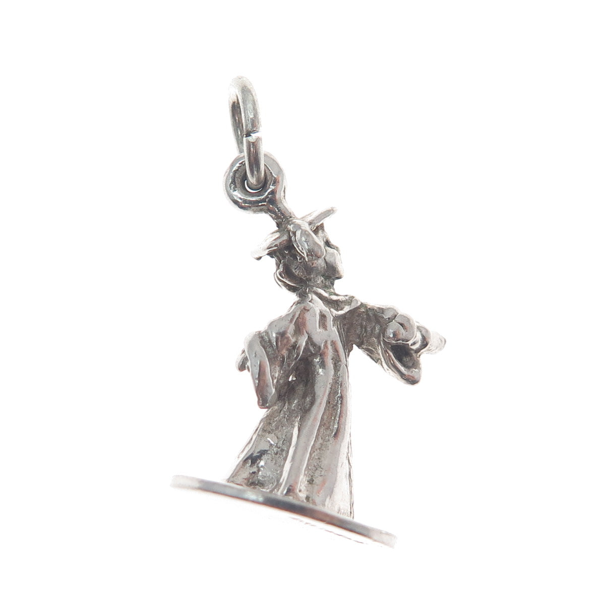 925 Sterling Silver Vintage Graduate Boy Minimalist 3D Charm Pendant