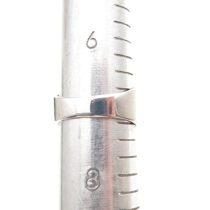 925 Sterling Silver Round-Cut C Z Crisscross Ring Size 7.25