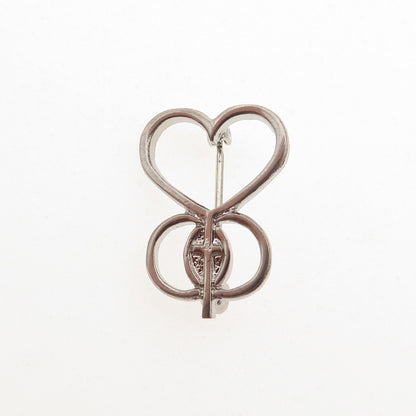 925 Sterling Silver Vintage Marriage Encounter Religious Mini Pin Brooch