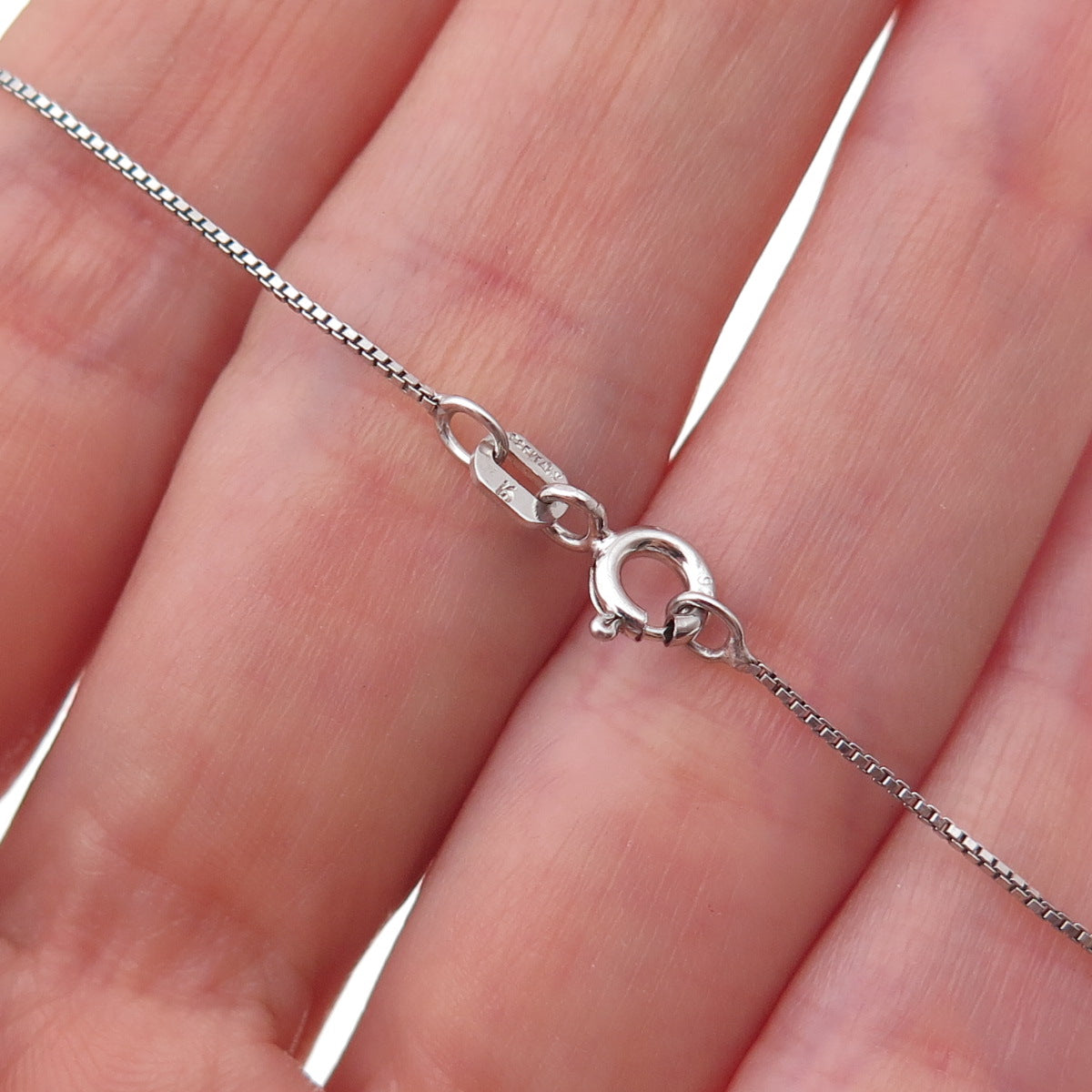 925 Sterling Silver Real Amethyst & White Topaz Heart Box Chain Necklace 18"
