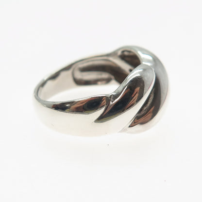 CHAPAL ZENRAY 925 Sterling Silver Vintage Modernist Wavy Ring Size 7