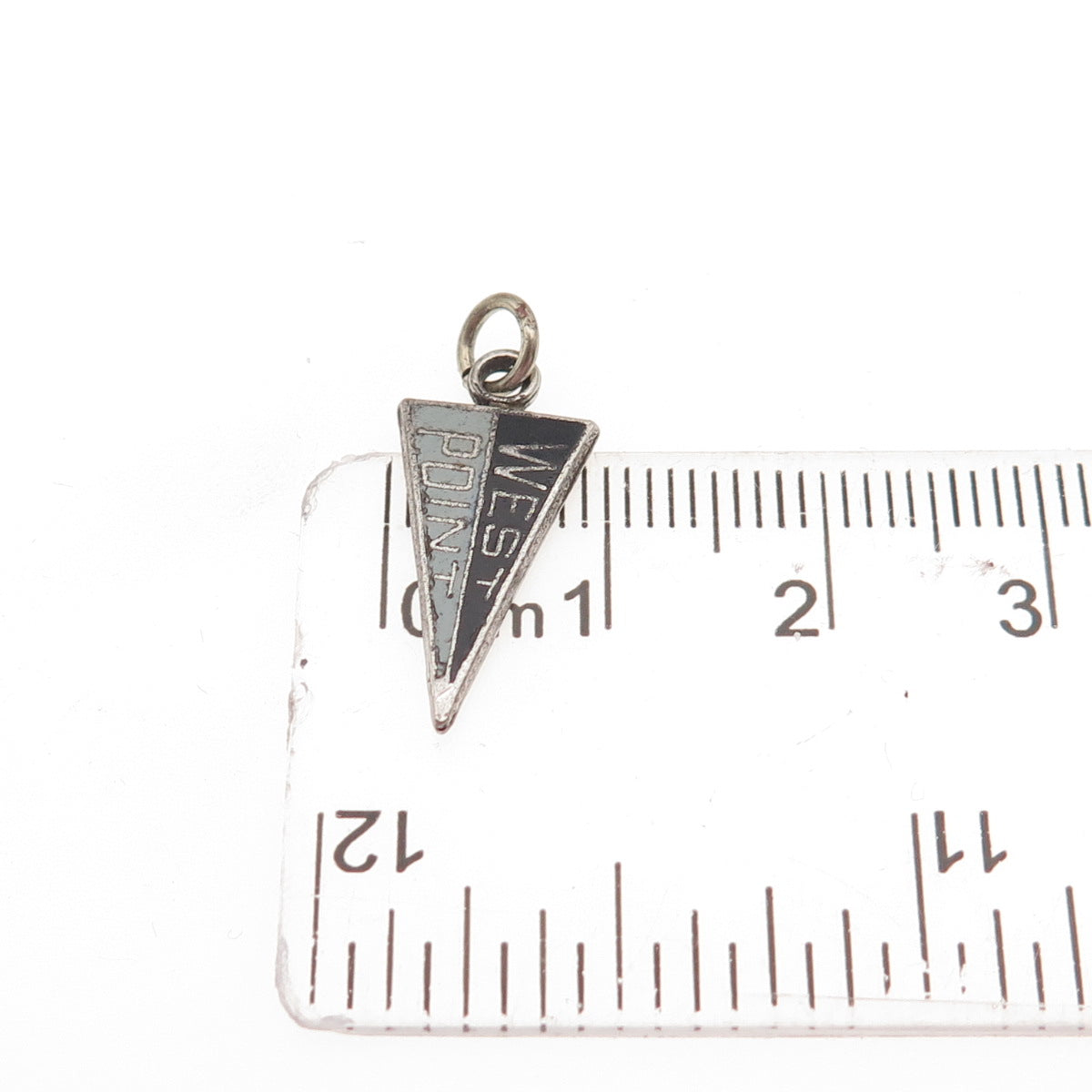 KINNEY 925 Sterling Silver Vintage Enamel West Point Mini Charm Pendant