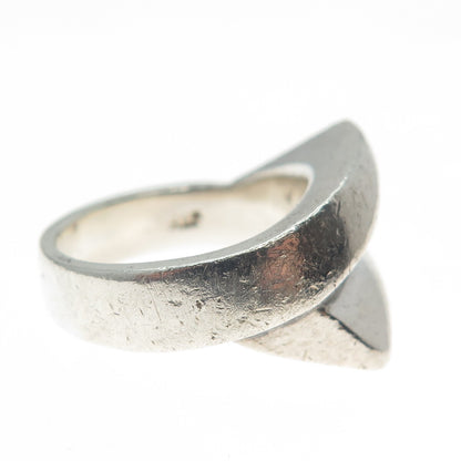 JENS TAGE HANSEN 925S Sterling Silver Vintage Denmark Modernist Ring Size 4.25