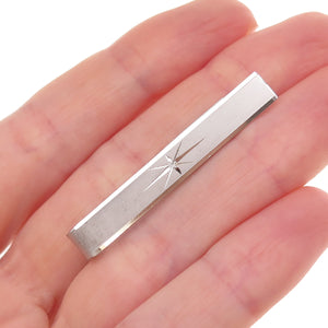 Krementz 925 Sterling Silver Antique Art Deco Starburst Tie Clip