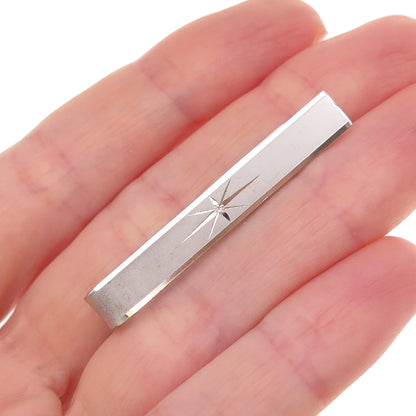 Krementz 925 Sterling Silver Antique Art Deco Starburst Tie Clip