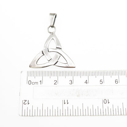 925 Sterling Silver Vintage Celtic Trinity Knot Oxidized Charm Pendant