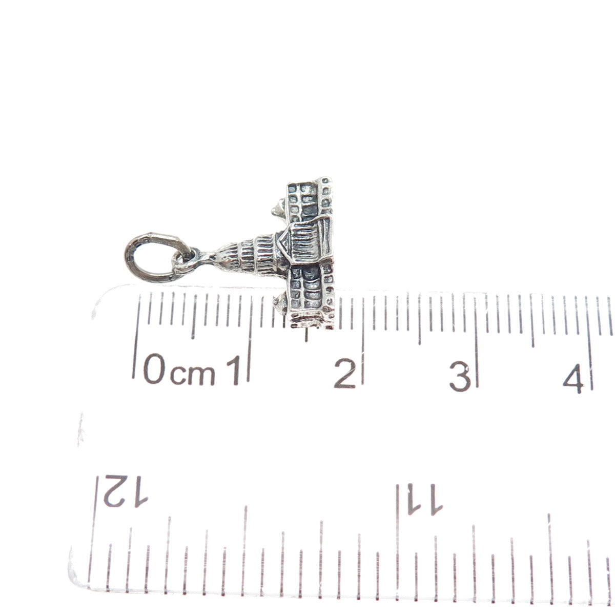 BEAU 925 Sterling Silver Vintage US Capitol Building Minimalist 3D Charm Pendant