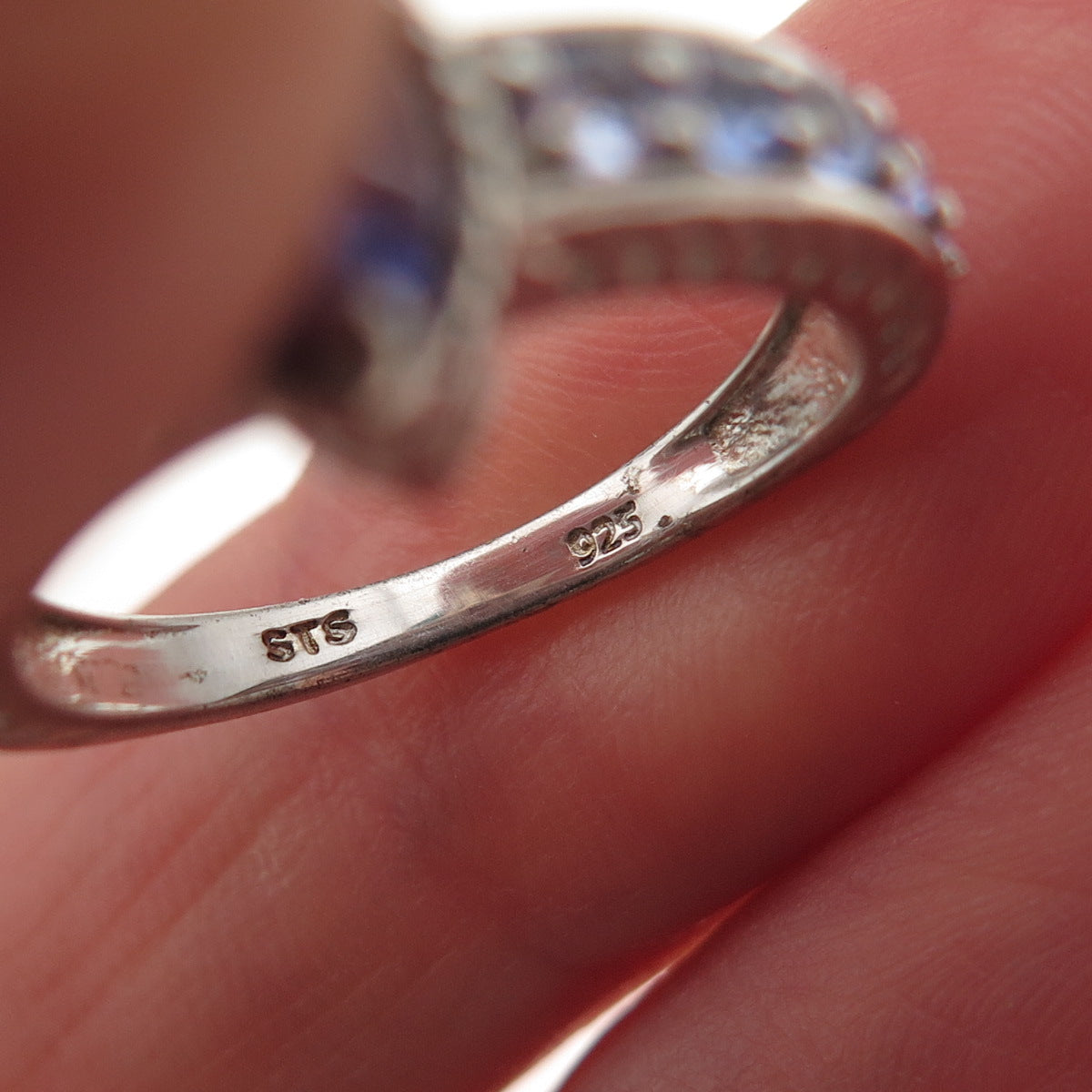 Chuck Clemency 925 Sterling Silver Real Tanzanite Ring Size 5.25