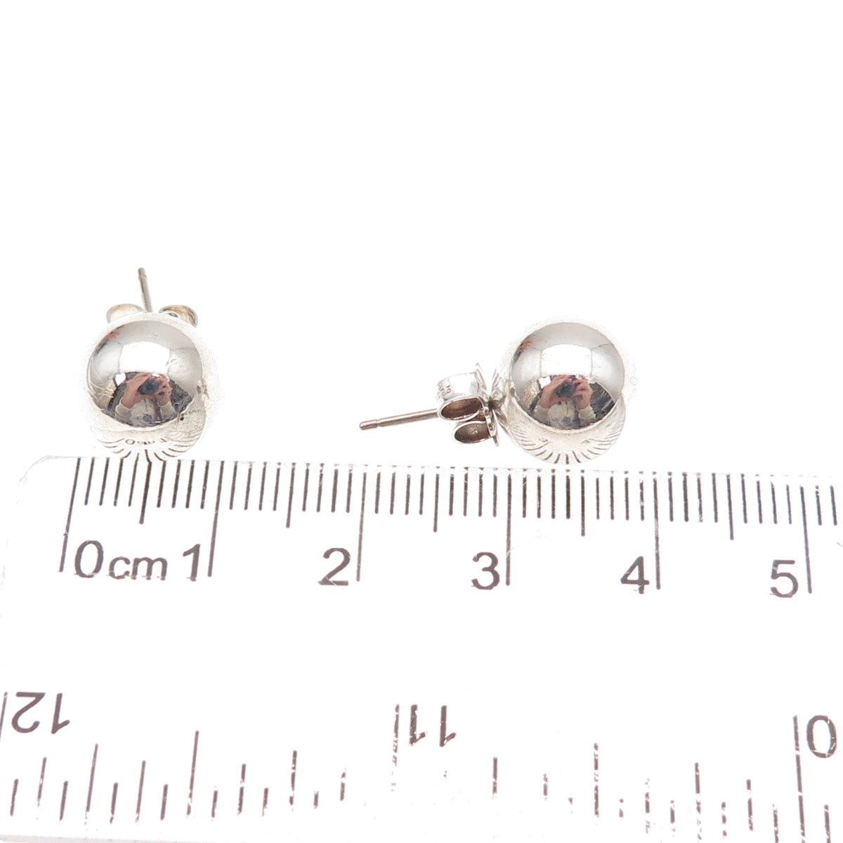 Tiffany & Co. 925 Sterling Silver Vintage HardWear 10mm Ball Stud Earrings