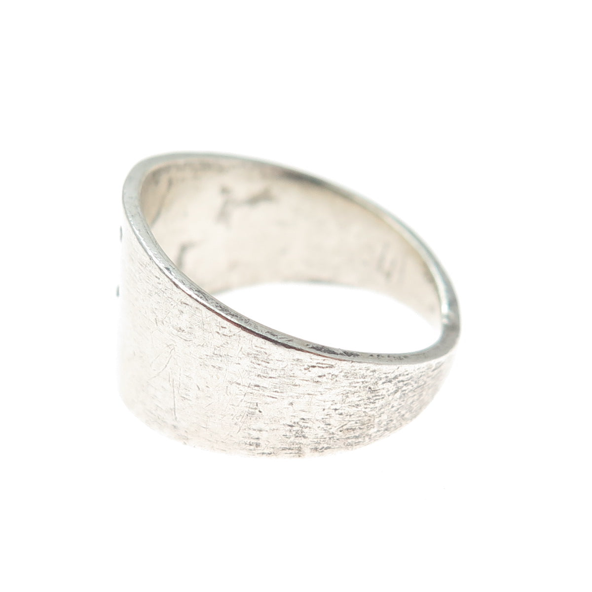925 Sterling Silver Vintage Ethnic Deer Oxidized Ring Size 7