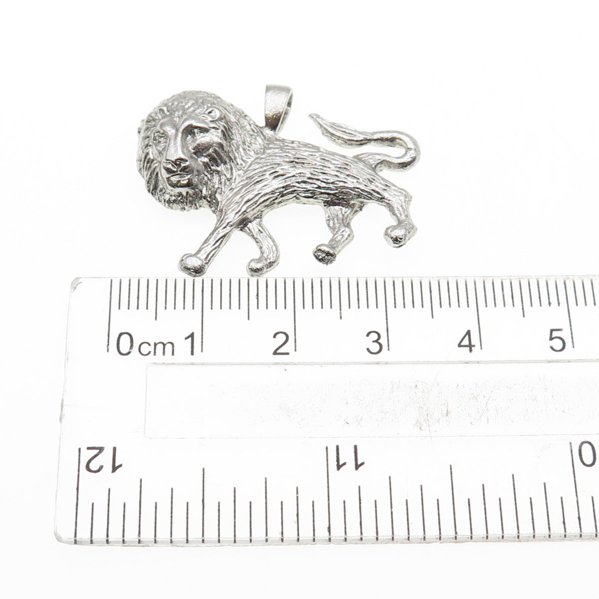 925 Sterling Silver Vintage Lion Charm Pendant